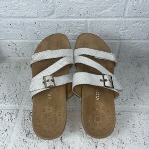 Vionic Skylar Sandals White Adjustable Size 11